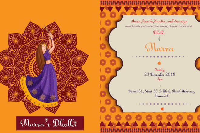 I will design best personalized invitation for your events