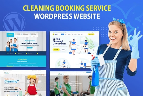 I will design cleaning booking service wordpress website