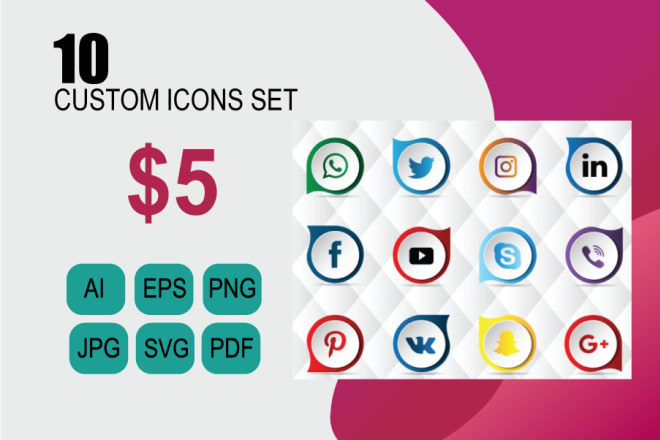 I will design custom flat icon set for app and website