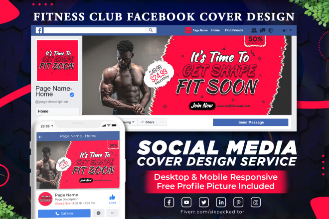 I will design facebook cover,twitter header,linkedin banner,youtube thumbnail ads
