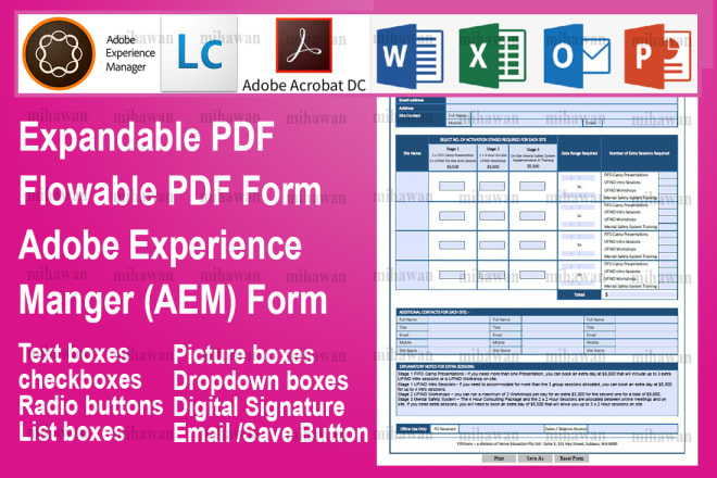 I will design fillable pdf form in livecycle designer or adobe experience manager