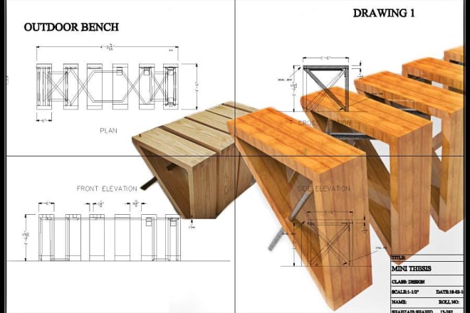 I will design furniture in 2d and 3d autocad