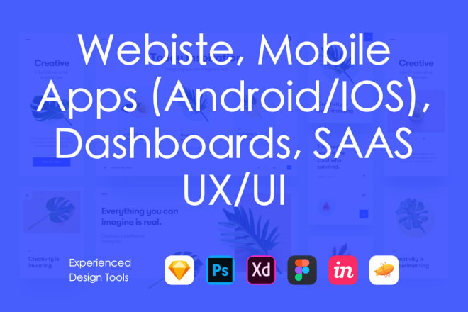 I will design mobile app, web and saas ui ux