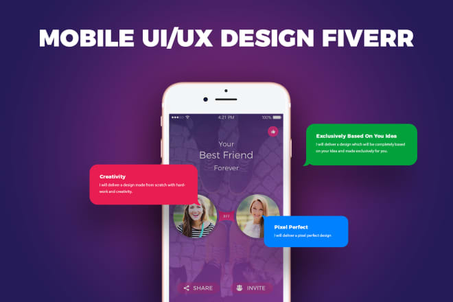 I will design mobile ui ux