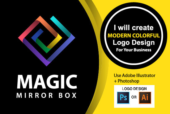 I will design modern and colorful logo for your business