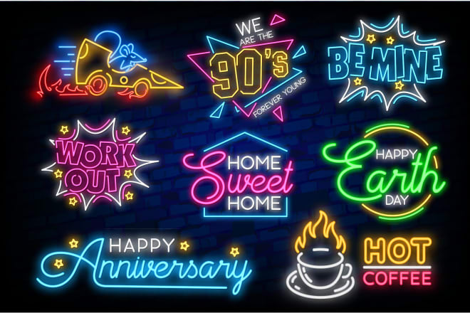 I will design neon intro light sign logo in just 10 hrs