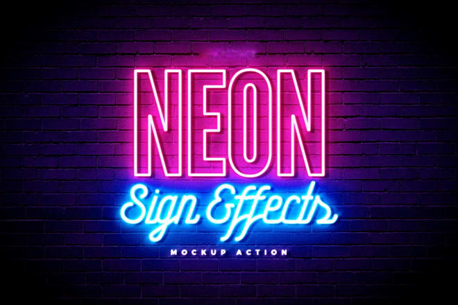 I will design neon logo, sign and glowing text
