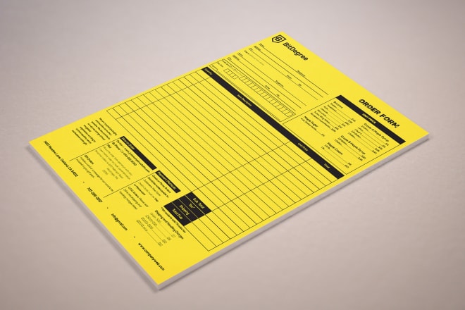 I will design order form for your business