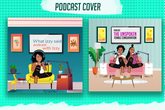 I will design podcast cover for you in 24 hours