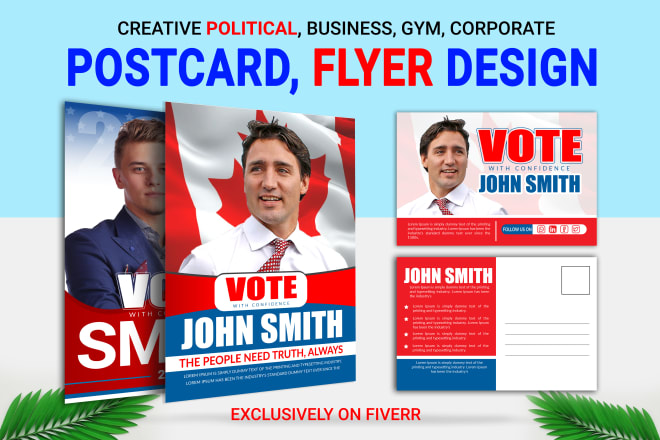 I will design political flyer and postcard for your campaign