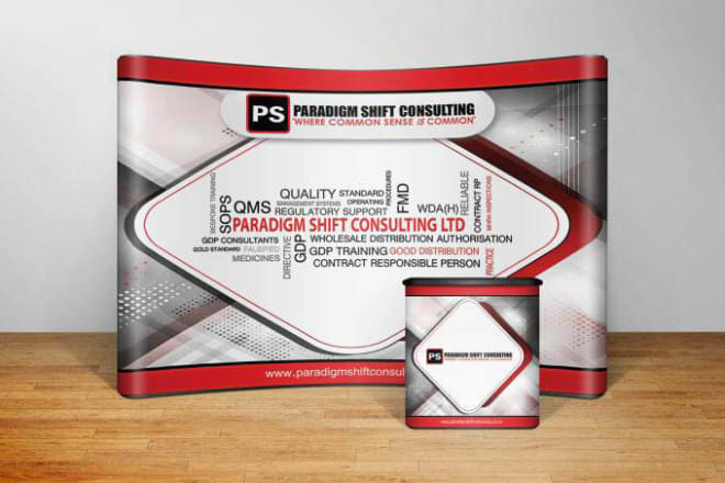 I will design pop up exhibition display or trade show banner design