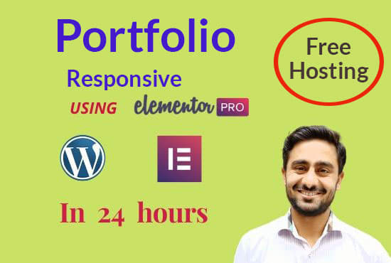 I will design portfolio and provide free hosting