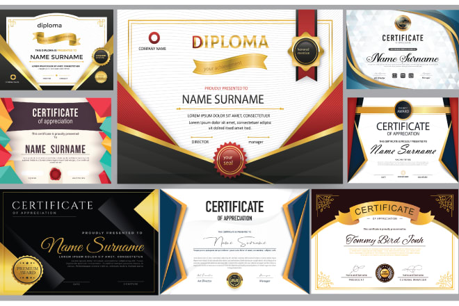 I will design professional certificate,diploma, gift voucher or gift certificate