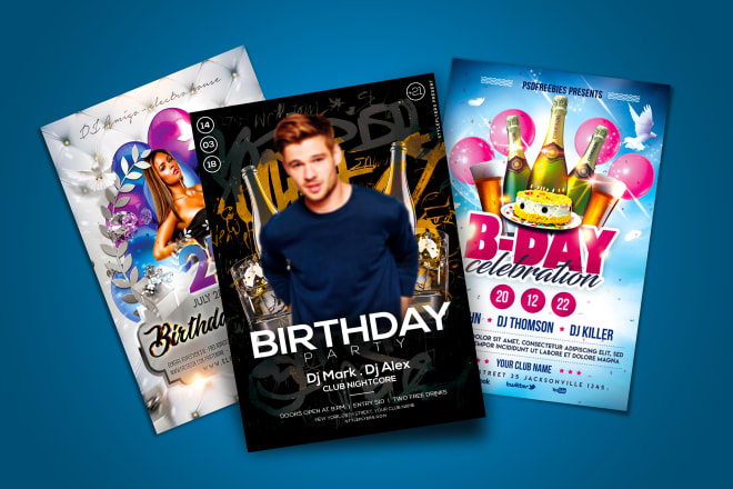 I will design professional event flyer, memorial day, birthday flyer