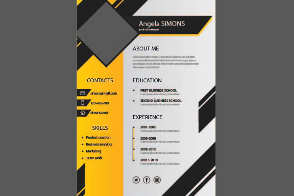 I will design professional resume, CV design for your dream job