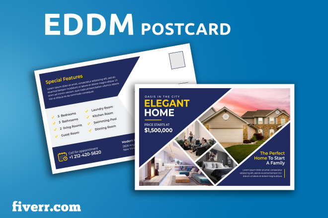 I will design real estate eddm postcard, direct mail postcard