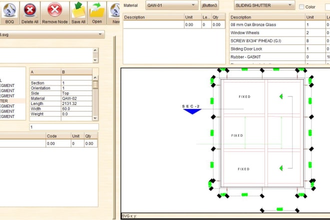 I will design software for autocad analyser for aluminum windows