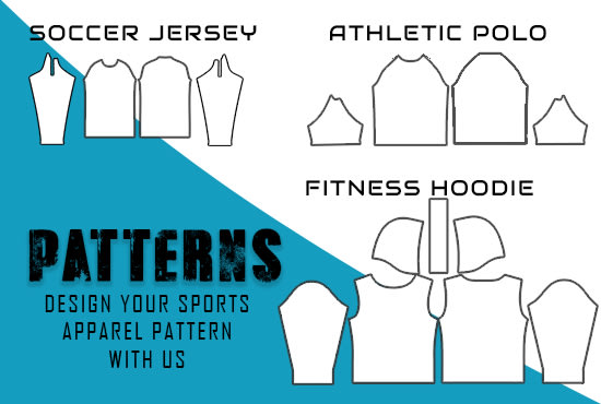 I will design sportswear patterns or templates for sewing and sublimation