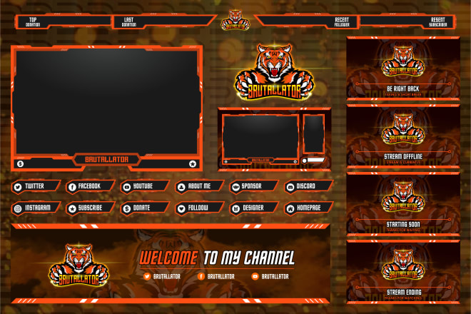 I will design twitch banners, youtube, icons, overlays and more