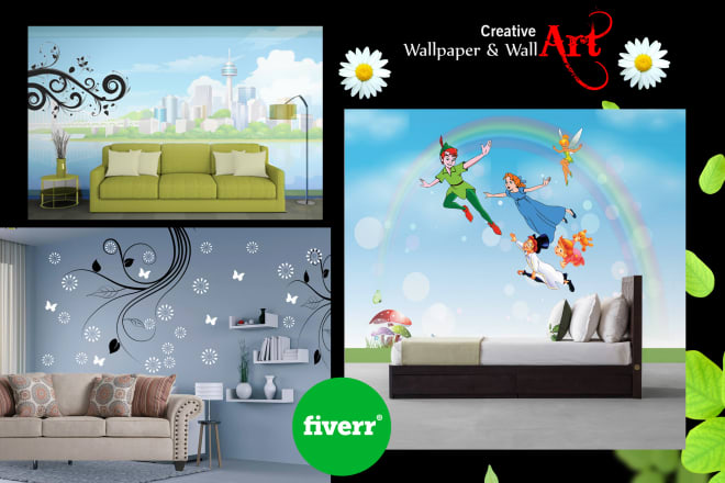 I will design wallpaper, wall art and background decors creatively for you