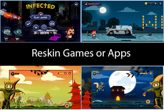 I will develop and reskin unity 3d games and android apps