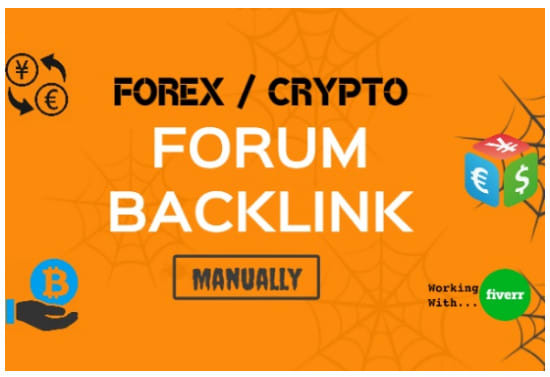 I will do 10 crypto, forex forum backlinks, crypto ico marketing