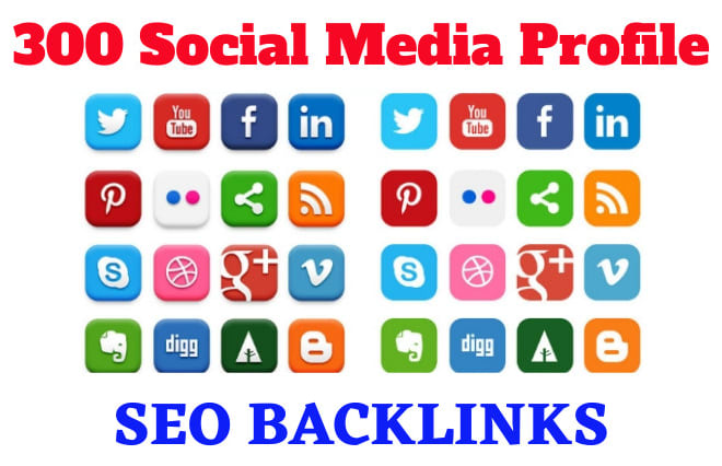 I will do 300 social media SEO profile backlinks