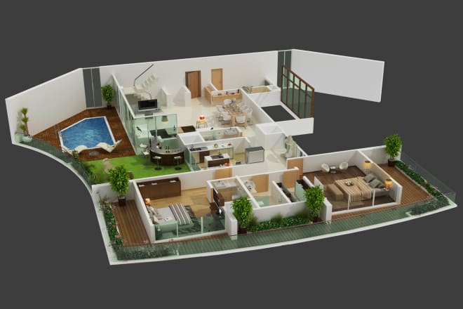 I will do 3d floorplans, 3d interior modeling and v ray rendering