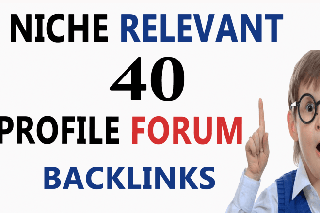 I will do 40 profile forum post links backlinks