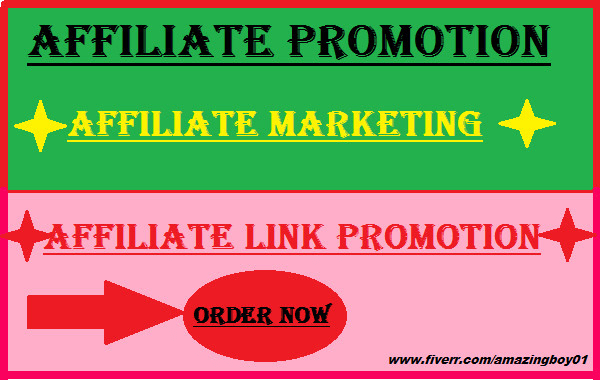 I will do affiliate link promotion and amazon affiliate marketing