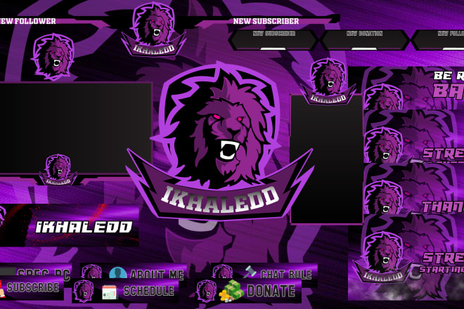 I will do awesome a custom twitch overlay stream package