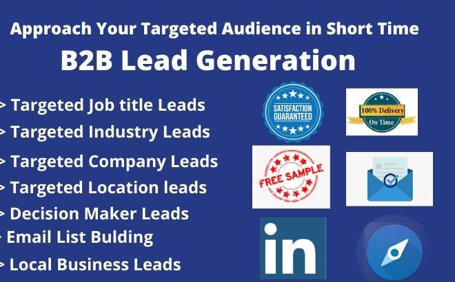I will do b2b lead generation, web scraping, email list building
