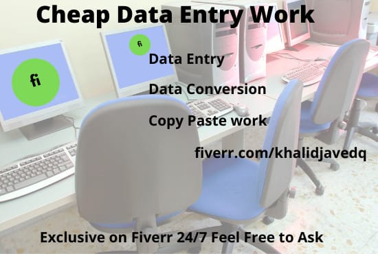 I will do cheap data entry work within 24 hours