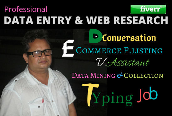 I will do data entry and web research easily