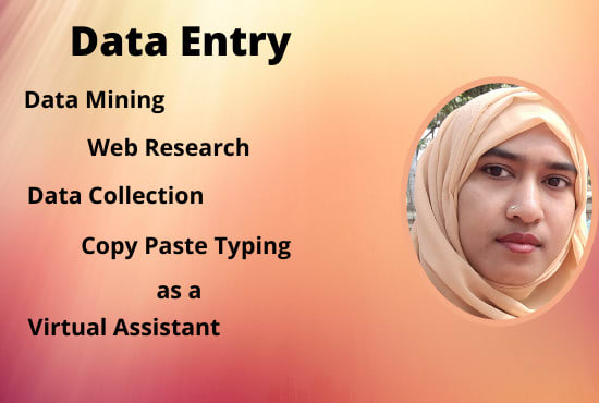 I will do data entry job and web research