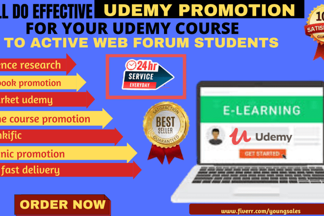 I will do effective udemy promotion and thinkific promotion