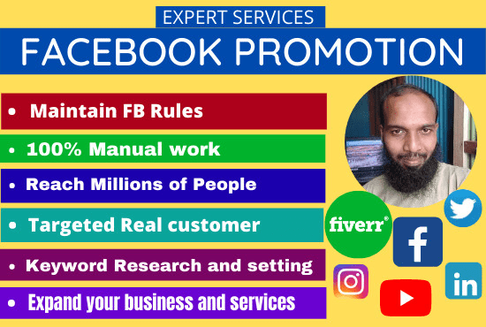 I will do facebook promotion of your business in USA targeted customer