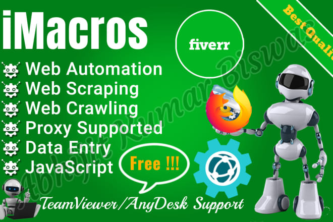 I will do imacros web automation data scraping crawling collection