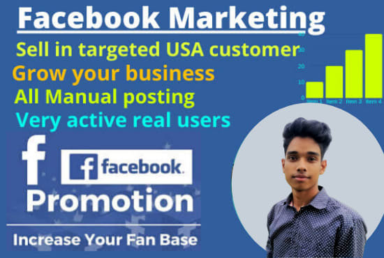 I will do organic facebook marketing and business promotion in USA