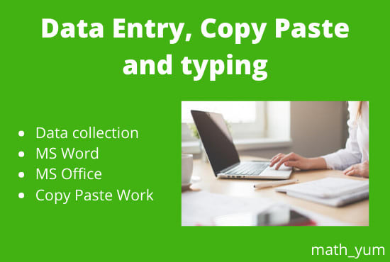 I will do perfect data entry, copy paste and fast typing job