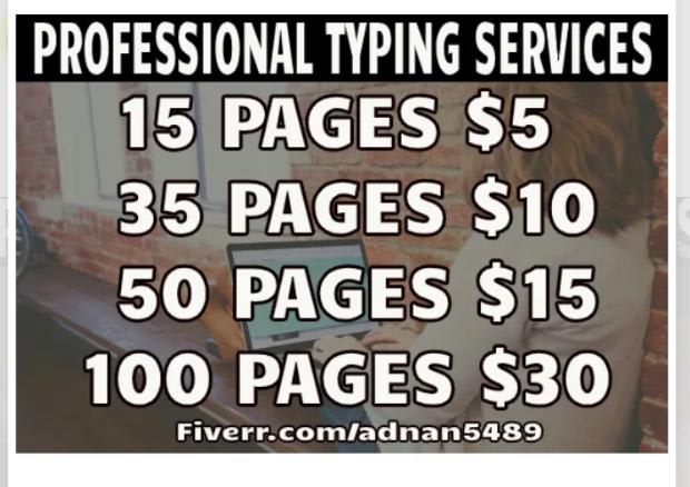 I will do professional typing job, data entry work pdf or scanned document to word