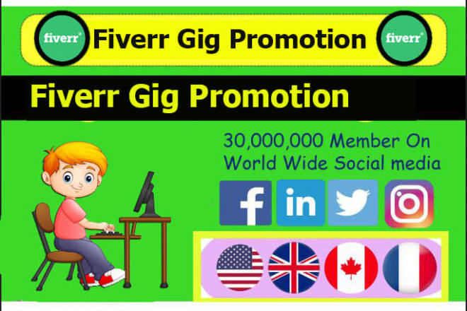 I will do promote your fiverr gig to social media user