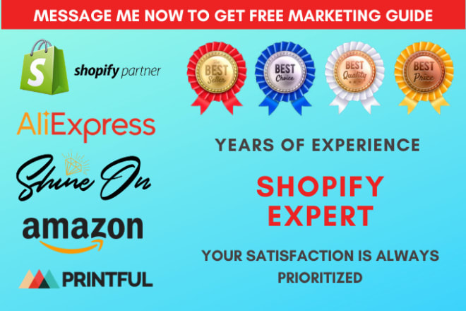 I will do shopify one product website, print on demand, dropshipping store or bug fix