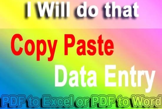 I will do simple excel data entry home