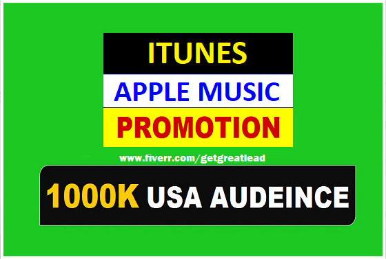 I will do viral itunes music promotion or apple music to usa audience