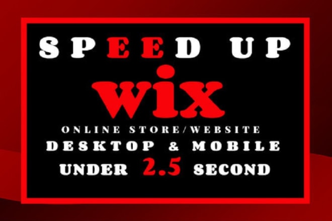 I will do wix online store and website speed up