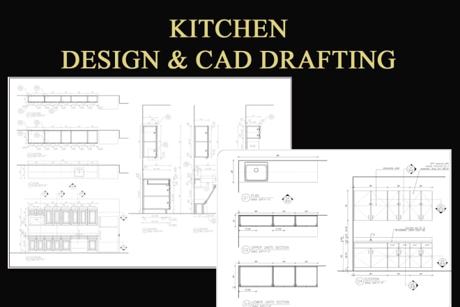 I will drafting your kitchen cabinets plan by autocad