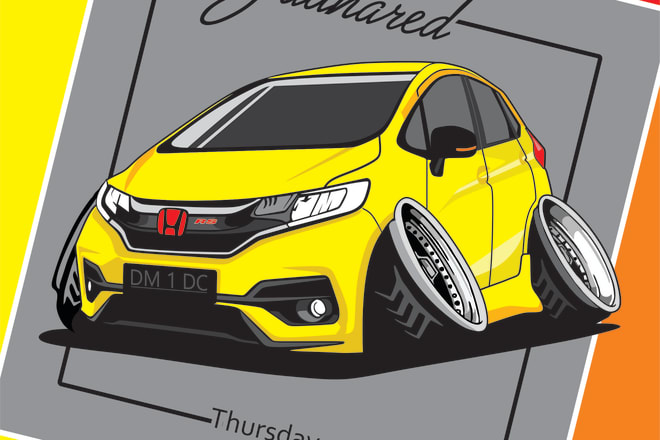 I will draw amazing vector art cartoon from your car or any vehicle
