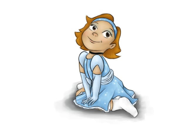I will draw your child as a disney princess