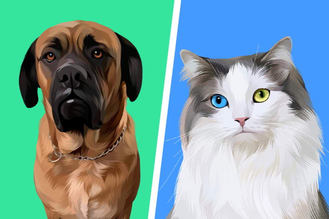 I will draw your pet or animals into amazing realistic vector cartoon
